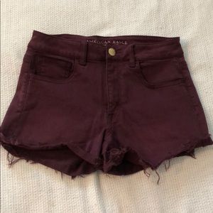 AEO Maroon Shorts